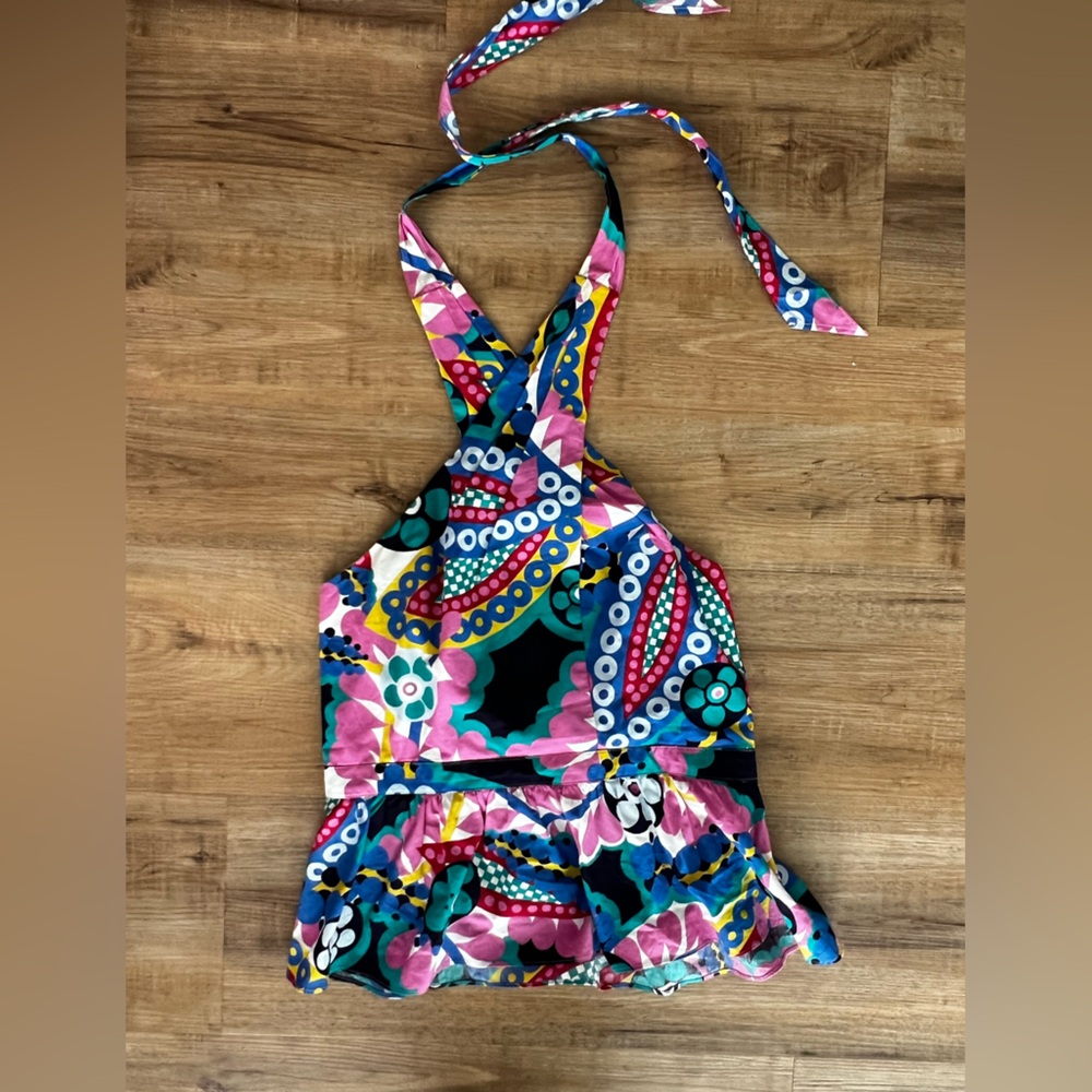 J. Crew Colorful Halter Top size medium